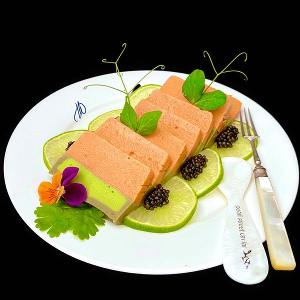 Avocado and Shrimp Terrine with PSC Ossetra Plus Caviar