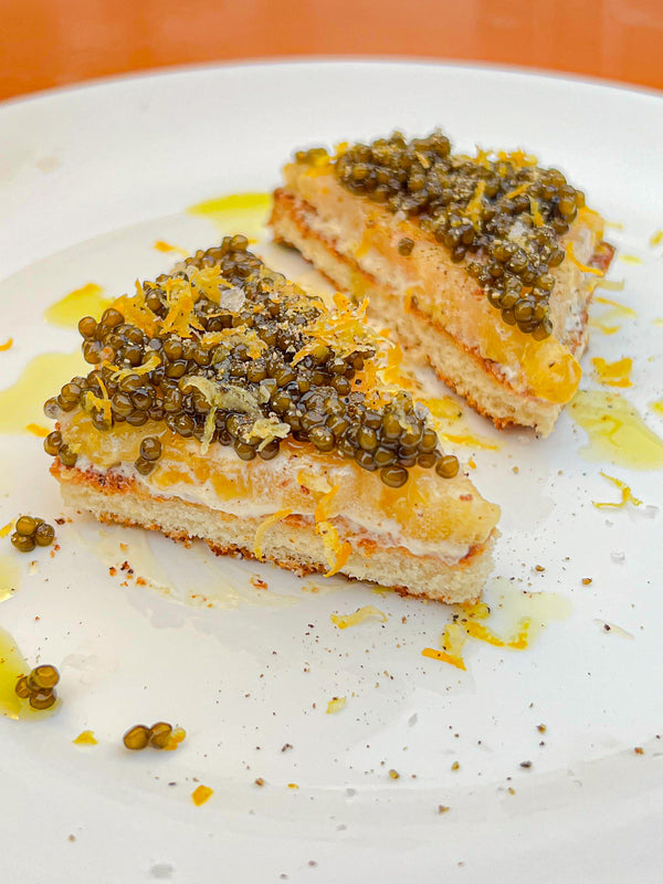 Heirloom Tomatoes and Toast with Caviar