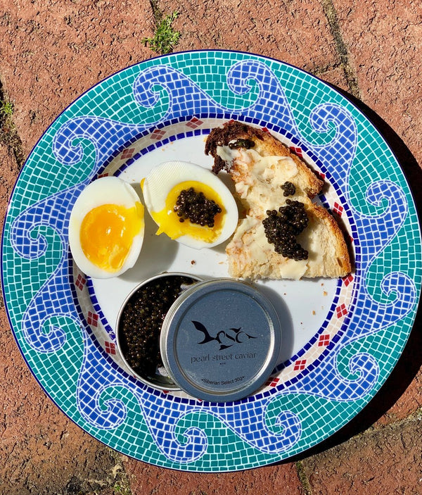 Jammy Eggs with Caviar